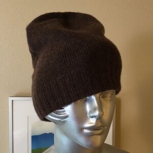 100% Cashmere Knit Beanie Reversible